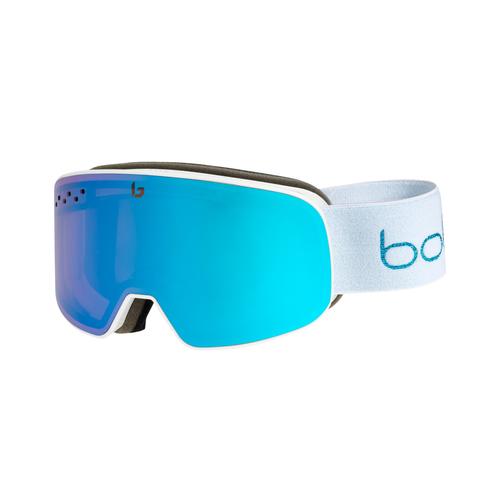 Bollé NEVADA SMALL Unisex-Skibrille Vollrand Monoscheibe Kunststoff-Gestell, weiß