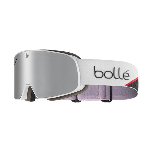 Bollé NEVADA Unisex-Skibrille Vollrand Monoscheibe Kunststoff-Gestell, weiß