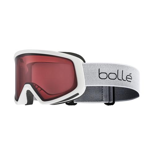 Bollé BEDROCK Unisex-Skibrille Vollrand Monoscheibe Kunststoff-Gestell, weiß