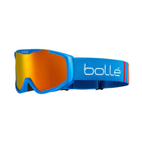 Bollé ROCKET PLUS Unisex-Skibrille Vollrand Monoscheibe Kunststoff-Gestell, blau