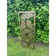 Bronze garden/outdoor leaf trellis plant support/plant screen measuring 40 x 1 x 114cm.