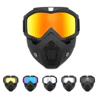 Motocross Sonnenbrille Winddicht Radfahren Reiten Skifahren Brille Mit Mund Maske UV400 Schutz Bike