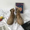 Kurze Schuhe für Frauen Punk-Stil weibliche Stiefeletten mit Schnürsenkeln bekämpfen schwarze Schuhe Schnürstiefel y2k pu chic elegante Herbst