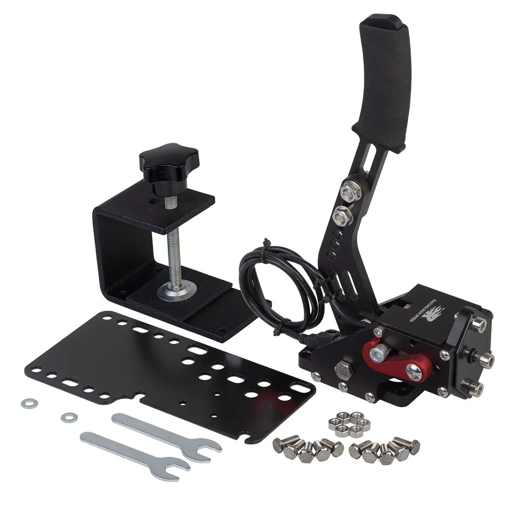 Aluminium-USB-Handbremse für PC SIM Racing, passend für Logitech G25/G27/G29, T500, FANATEC, mit Klemme (nur PC) ﻿ Image