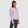 Eddie Bauer Women's Tempo Light Wrap-Front Shirt - Lilac - Size XS