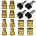 Winyuyby 16Pcs Pressure Washer Adapter Set Quick Disconnect Kit M22 Swivel to 3/8 Inch Quick Connect 3/4 Inch to Quick Release