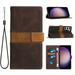 Mantto for Samsung Galaxy S24 Premium Leather Flip Zipper Wallet Case Cover Pouch Bag with Wrist Strap Card ID Holder Kickstand Pocket Handbag Magnetic for Samsung Galaxy S24 Brown