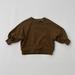 Bjutir Cute Tops For Toddler Kids Baby Boys Girls Basic Crewneck Pullover Sweatshirt Childrens Solid Coat Tops
