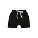 jxxiatang Toddler Boyâ€™s Solid Color Tie-up Elastic Waist Summer Casual Shorts