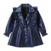 Toddler Child Kids Girls Patchwork Long Sleeve PU Leather Dress Jacket Winter Coats Outer Outfits Clothes Little Girls Ski Coats Chief Rain Coat Winter Cape Winter Coat Girls Size 14 Girls Jackets 6