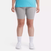 Women's Reebok Identity Small Logo Bike Shorts (Plus Size) in Grey