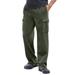 Men's Big & Tall Fleece Cargo Sweatpants by KingSize in Heather Deep Olive (Size 3XL)