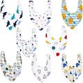 Baby Bandana Dribble Bibs Cotton Pack Of 8 - Boys - Shop Only