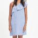 Madewell Dresses | Madewell Striped One Shoulder Ruffle Sleeve Sundress Nwt Xs | Color: Blue/White | Size: Xs