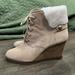 Michael Kors Shoes | Michael Kors Suede And Sherling Bootie Size 9 | Color: Tan | Size: 9