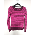 American Eagle Outfitters Sweaters | American Eagle Womens Size X-Small Pink Purple Fuzzy Mohair Wool Nordic Sweater | Color: Pink/Purple | Size: Xs