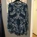 Free People Dresses | Free People Emerald Smooth Talker Floral Print Open Back Tunic Dress | Color: Blue/Green | Size: M