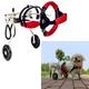 2-Wheel Dog Stroller/Wheelchair Red, Adjustable Pet Wheelchair for Dog Leg Brace& Hip Support, Lightweight Aluminum Dog Cart Handicap Wheels (Size : Size XS)