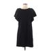 Zara W&B Collection Casual Dress - Shift: Black Solid Dresses - Women's Size Medium
