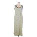 Tommy Hilfiger Casual Dress - Midi Scoop Neck Sleeveless: Green Print Dresses - Women's Size Large