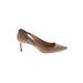 Jimmy Choo Heels: Pumps Stilleto Work Tan Print Shoes - Women's Size 39.5 - Pointed Toe