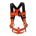 harayaa Professional Rock Climbing Harness Leg Belt Protection Full Body Equipment Protection for, Orange Black
