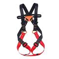 harayaa Professional Rock Climbing Harness Leg Belt Protection Full Body Equipment Protection for, Red Black