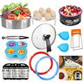 3 Quart Accessories for Instant Pot, Including Springform Pan, Steamer Basket, Tempered Glass Lid, Silicone Sealing Rings, Egg Steamer Rack, Egg Bites Molds, and More