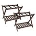 Ecomex Folding Wood Luggage Rack Wood in Brown | 22.8 H x 26.3 W x 14.5 D in | Wayfair FT-S5A-2BR