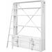 Andrew Home Studio Bookshelf & Ladder Metal in White | 83 H x 66 W x 29 D in | Wayfair GFA39JL882WH-STF