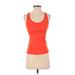 Nike Active Tank Top: Orange Solid Activewear - Women's Size X-Small