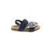 Zara Baby Sandals: Slingback Platform Boho Chic Blue Color Block Shoes - Kids Girl's Size 21