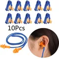 Bouchons d'oreille en fil de silicone souple protecteurs auditifs réutilisables cache-oreilles