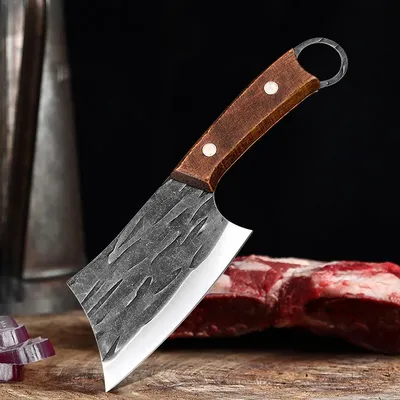 Couteau à désosser en acier inoxydable forgé avec manche en bois couteau à trancher les légumes