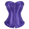 Corset victorien burlesque en satin pour femme bustier surbuste costume grande taille sans