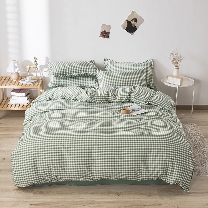 Ensemble de housse de couette avec linge de lit, ensemble de literie imprimé pour couvre-lit Double, ensemble de literie simple/Queen/King Size