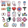 1 Stück PVC Krankenschwester Schuh Charms Medizinische Krankenhäuser Schuhdekorationen Stethoskop Zubehör für Arzt Frauen Männer Clog Schnalle