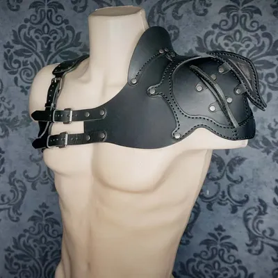 Mittelalterlicher römischer Gladiator Leder Schulterrüstung Wikinger Ritter Krieger Schulterstücke Image