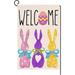 Rdsfhsp Easter Bunny Garden Flag 12x18 Vertical Double Sided Polka Dot Rabbit Egg Farmhouse Welcome Holiday Outside Decorations Linen Yard Flag