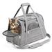 Angfeng Pet bag Portable cat bag Dog Outing bag Crossbody Breathable pet car bag(Grey)