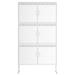 6 Door Metal Accent Storage Cabinet with 3-Tier Removable Shelves and Standing Feet for Bed Room Living Room Hotel Office Garage and Kitchen White