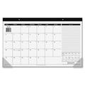 At-A-Glance Compact Monthly Desk Pad - Julian - Monthly - 1 Year - January 2018 till December 2018 - 1 Month Single Page Layout - 17.75 x 10.88 - Headband - Desktop Wall Mountable - Black - Poly P