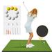 DWVO 5x4ft Golf Hitting Mat 15mm Thickness EVA Bottom High Elastic Portable Golf Practice Grass Mat with 3 Rubber Tees and 9 PU Golf Balls for Indoor and Outdoor- PRO set