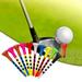 Wliqien 10Pcs Golf Ball Tee Striped Low-Resistance Tip Increase Flight Distance Stabilize Practice Training Golf Ball Holder Golf Training