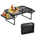 Mini Grill Table Folding Camping Table iMounTEK 35 x17.2 x11 Portable Grill Table with 2 Table Extension Boards for Camping BBQ Travel Indoor Outdoor