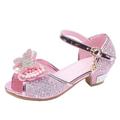 Awdenio Dress Up Shoes Children s Shoes Girls Fish Mouth Pearl Rhinestone Crystal Princess Shoes Dance Shoes