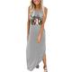 Daznico Baseball Graphic Dress for Women Summer Dress for Women Baseball Mom Gift Tshirt Dresses Graphic Printed Casual Maxi Dress Long Sundress BK1 2XL