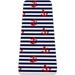 Red Ship Anchor Pattern Marine White Stripe Pattern TPE Yoga Mat for Workout & Exercise - Eco-friendly & Non-slip Fitness Mat