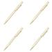 4X Metal Ballpoint Pen Stainless Steel Rotating Ball Pen for School Office Bright Writing Point 1.0mm (Golden)