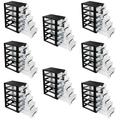 8pcs 5- Layer Storage Box Desktop Storage Drawer Units Multifunctional Sundries Storage Container for Home Office Black